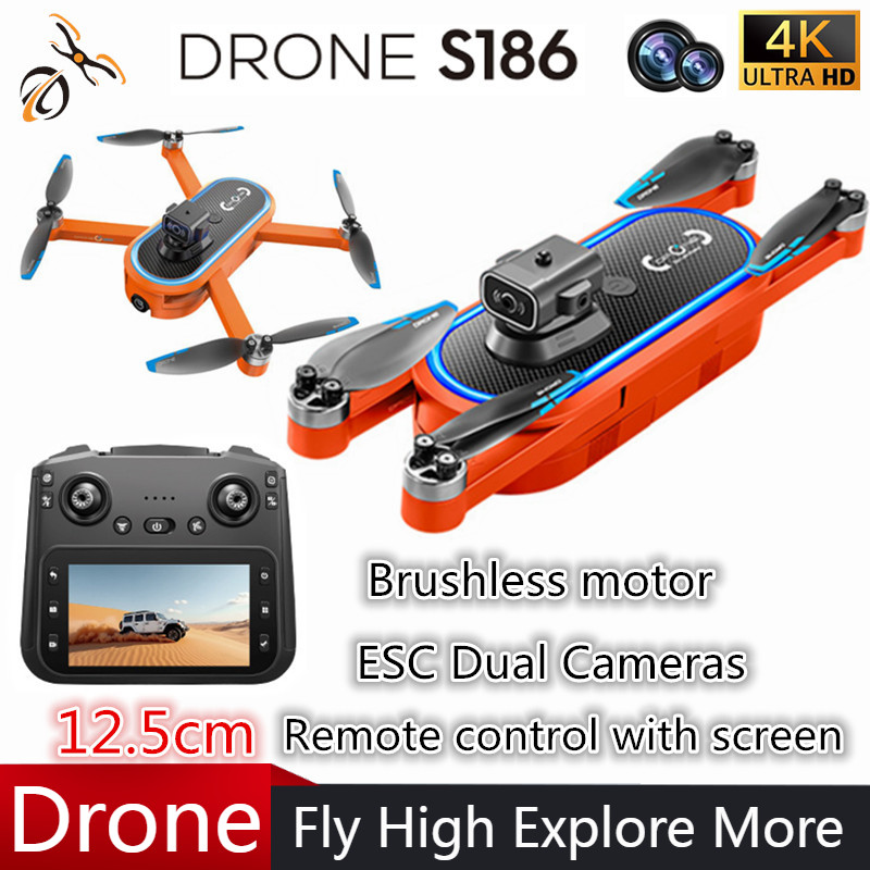 Drone Camera With Gimbal - Drone 2025 S186 Profesional 4K HD