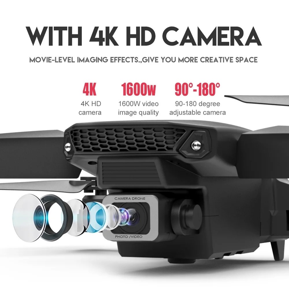 Drone RC Baru E88Pro 4K Profes - Drone Camera 4K ulasan dan harga