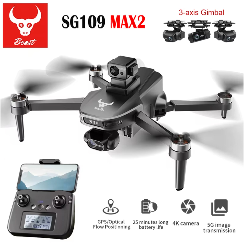 SG109 MAX2 Drone kamera FPV 8K - Drone Camera With Gimbal ulasan dan harga