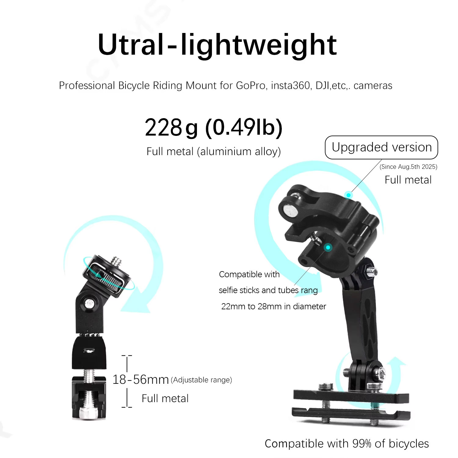 Camsteer Premium Bicycle Posts - Drone Camera Action ulasan dan harga